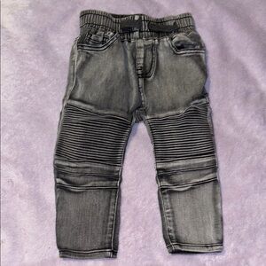 Cotton On Baby Black Acid Washed Punk Textured Denim Jeans Size 12-18 Months